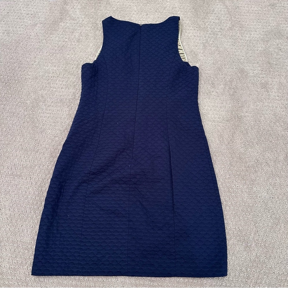Lilly Pulitzer Tana Shift Dress, True Navy/Soutache Gold, Size 6 style # 25138 - Picture 6 of 11